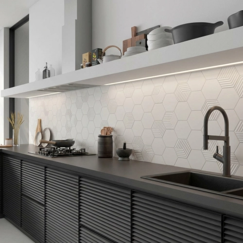 Carrelage sol hexagonal...