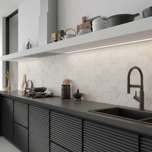 Carrelage sol hexagonal...