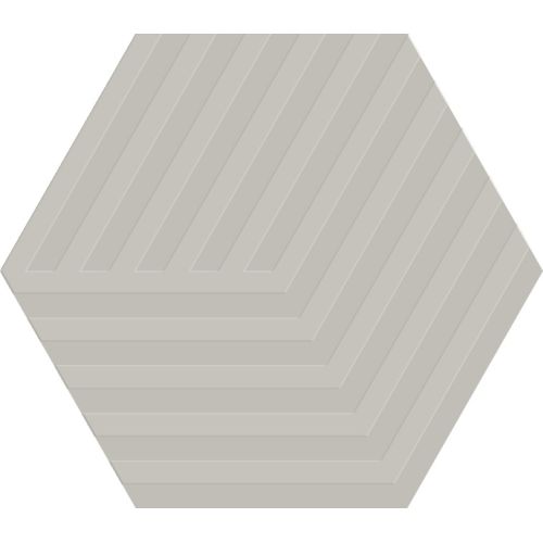 Carrelage sol hexagonal Bird cube taupe 14x16 cm