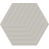 Carrelage sol hexagonal Bird cube taupe 14x16 cm