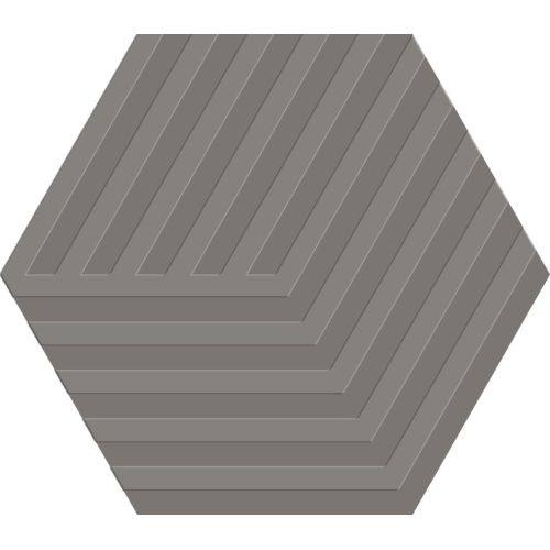 Carrelage sol hexagonal Bird cube grey 14x16 cm