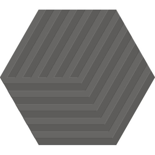 Carrelage sol hexagonal Bird cube dark 14x16 cm