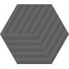 Carrelage sol hexagonal Bird cube dark 14x16 cm