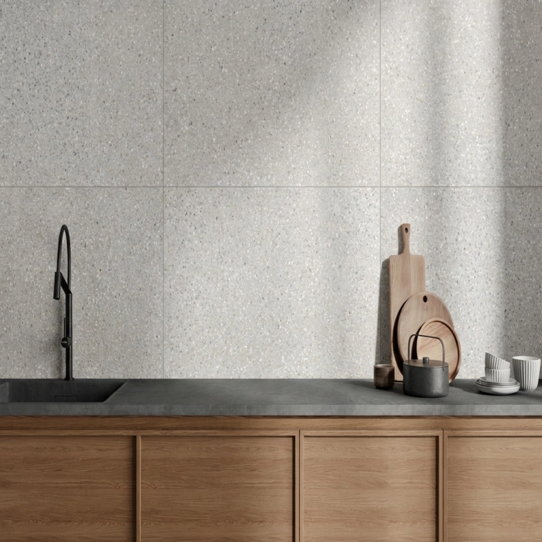 Carrelage effet Terrazzo Castello gris60x120 cm