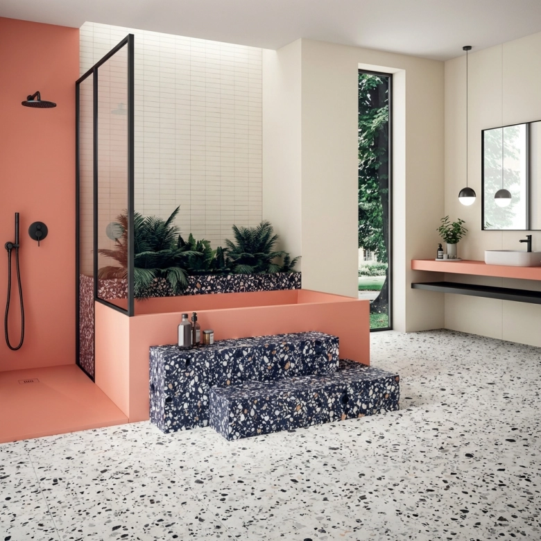 Carrelage sol effet terrazzo Balcone giudecca 59.5x59.5 cm