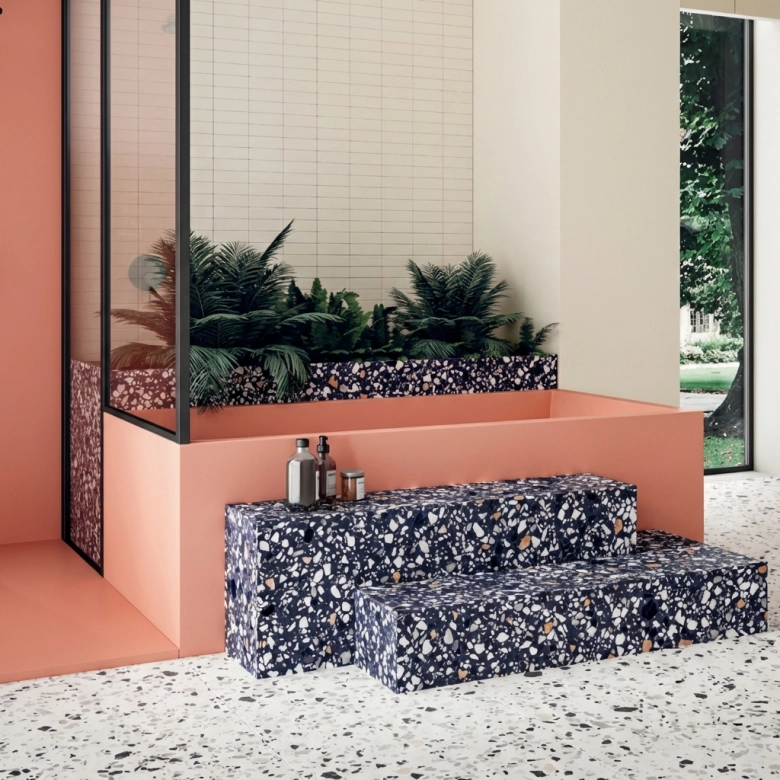 Carrelage sol effet terrazzo Balcone contarini60x120 cm