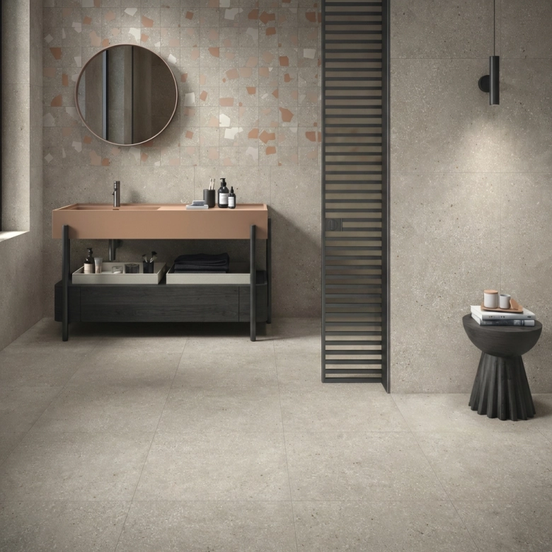Carrelage effet Terrazzo Venetian taupe 60x120 cm