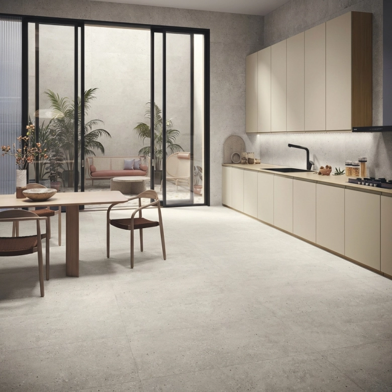 Carrelage effet Terrazzo Venetian beige 90x90 cm