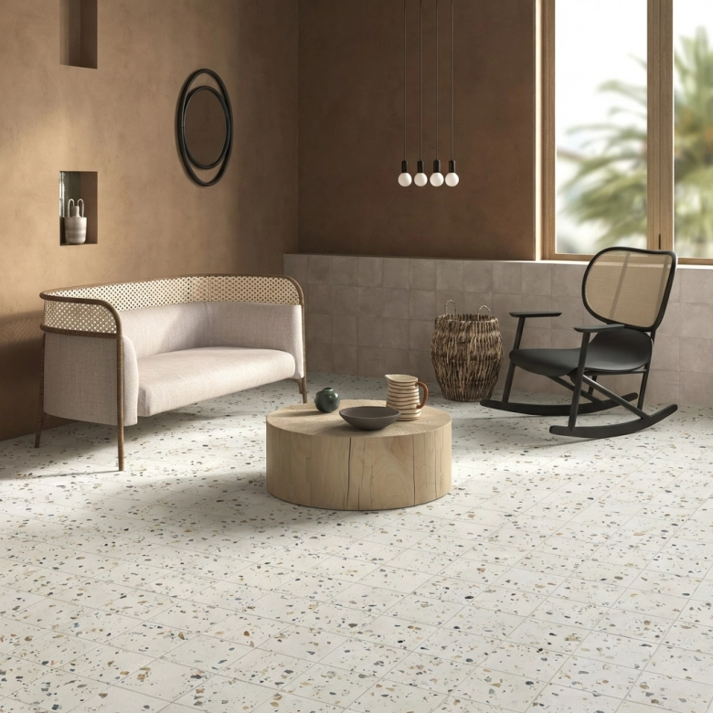 Carrelage sol effet terrazzo Crovato mix 20x20 cm