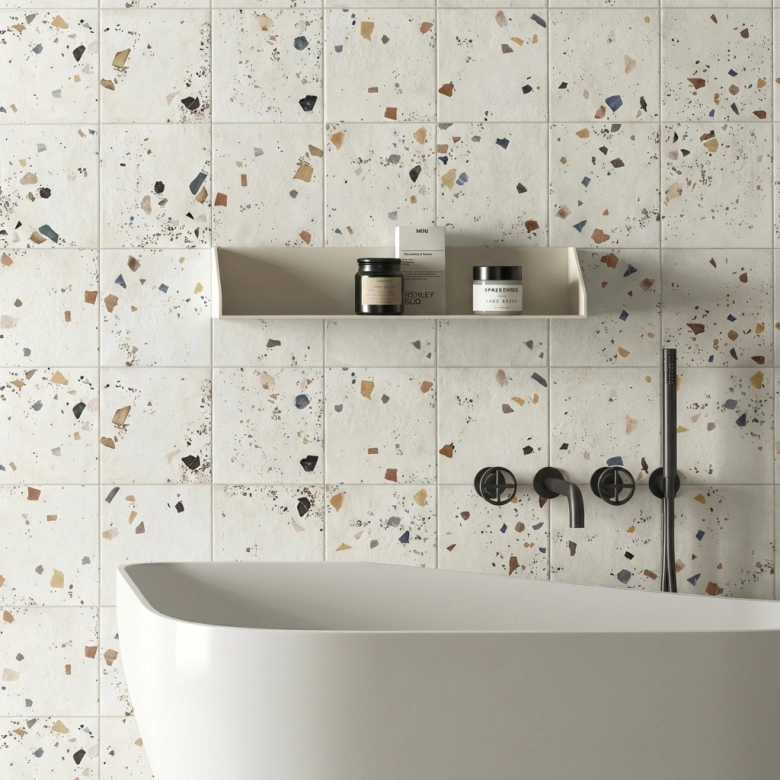 Carrelage sol effet terrazzo Crovato mix 20x20 cm