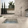 Carrelage sol extérieur effet pierre Calma beige R11 60,4x60,4 cm