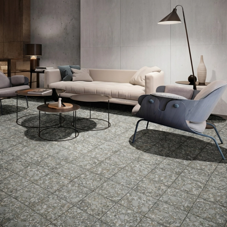 Carrelage sol effet terrazzo Rocca décor naturel 2020 cm