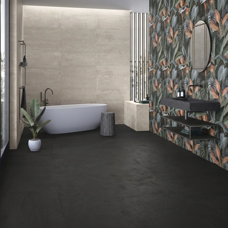 Carrelage sol Sanpolo nuit noir 120x120 cm