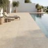 Carrelage sol extérieur effet travertin Nerola beige R11 90x90 cm