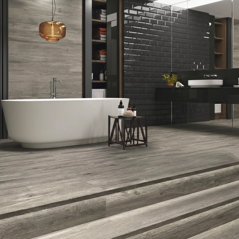 Carrelage sol imitation parquet Ocean Cenere 20x120 cm