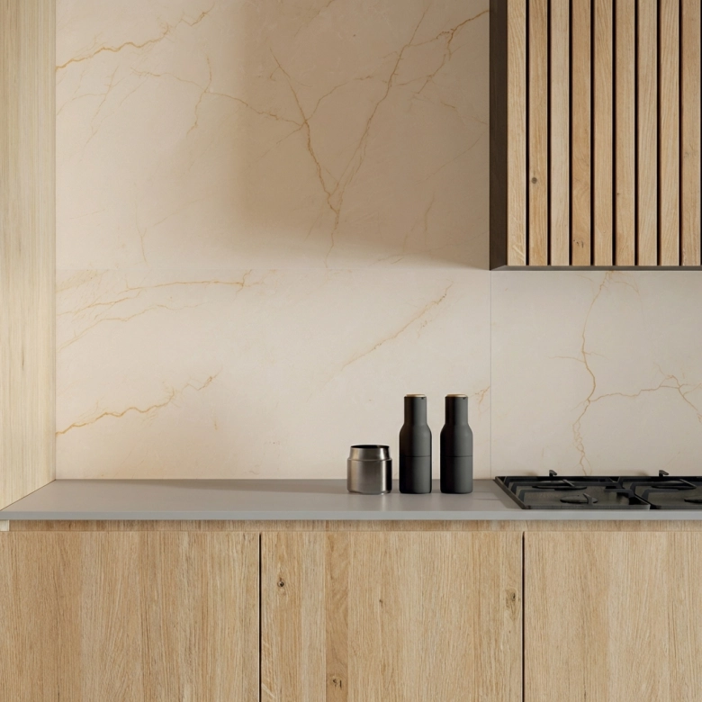 Carrelage sol effet pierre Dubai Crema 32x62,5 cm