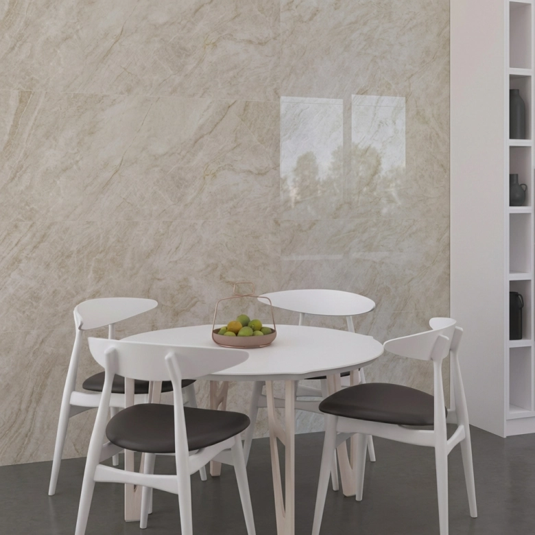 Carrelage sol et mur effet marbre brillant Sydney nature poli 60x60 cm