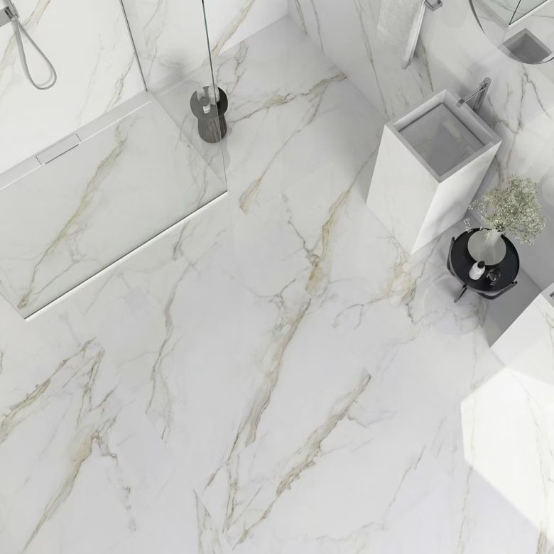 Carrelage sol et mur effet marbre mat Granito gold 120x260 cm