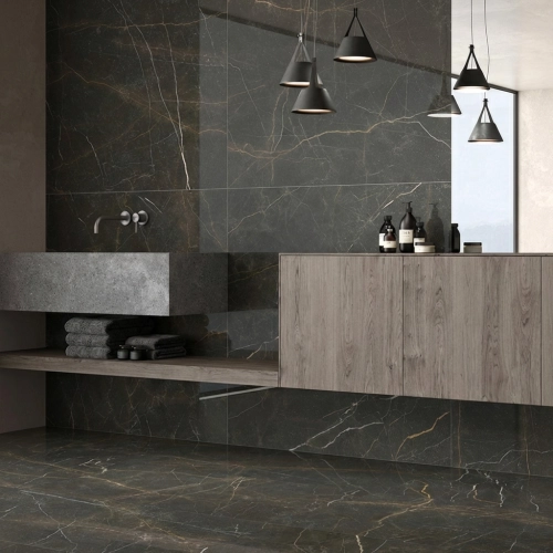 Carrelage sol et mur poli...