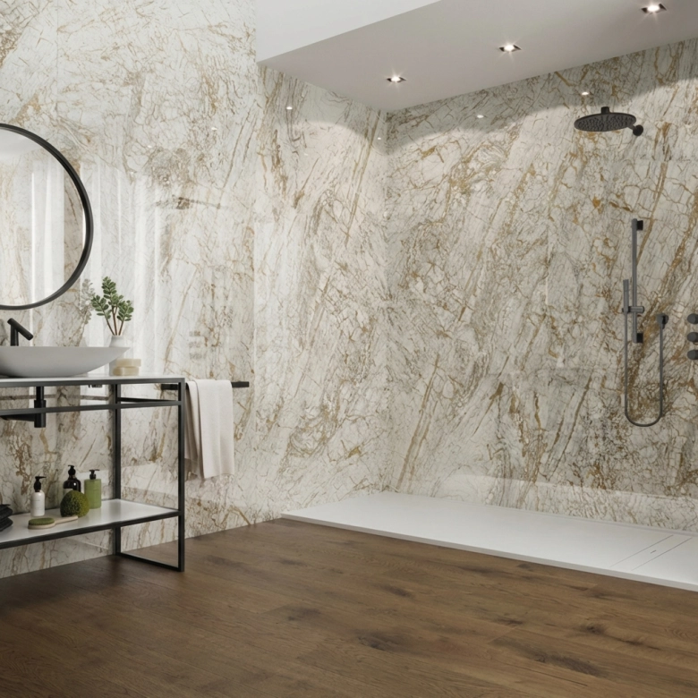 Carrelage sol et mur effet marbre brillant Hotel luxe Sunset poli 60120 cm