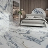 Carrelage sol poli effet marbre Bahia Blue 60x120 cm