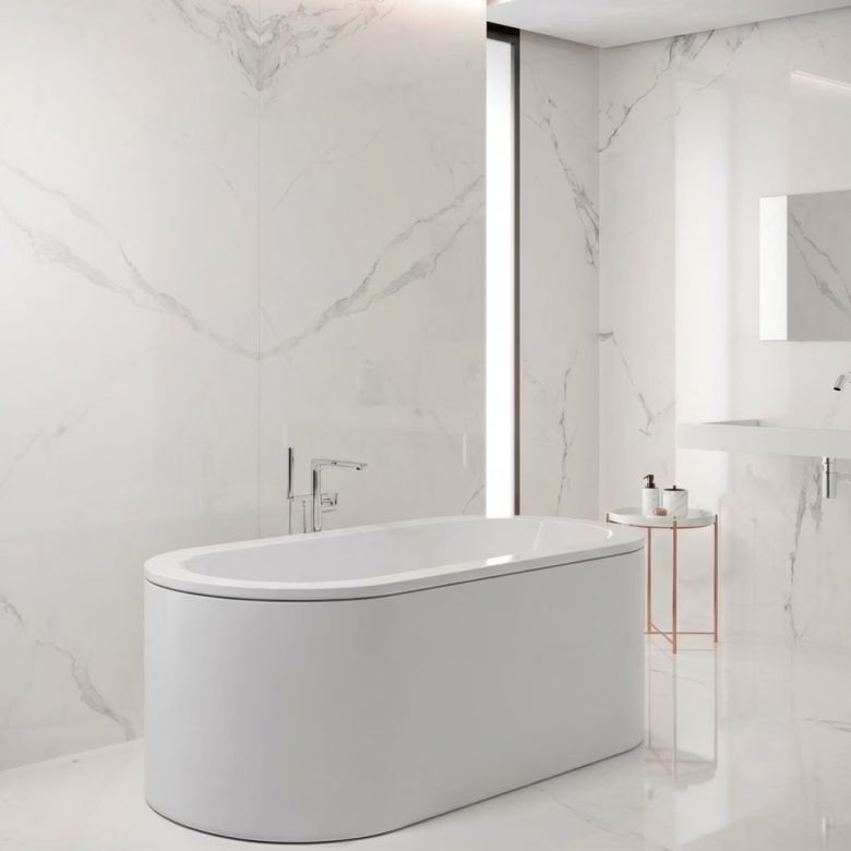 Carrelage fin sol et mur Luxury Blanco 100x100 cm