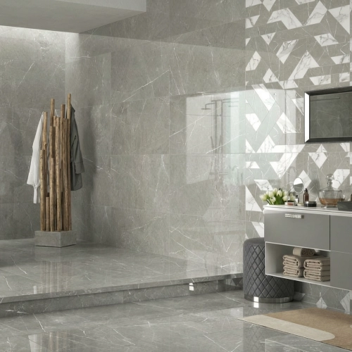 Carrelage sol et mur poli...