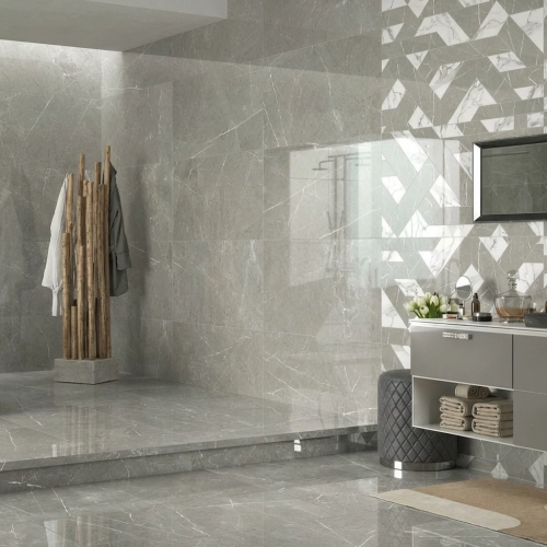 Carrelage sol et mur poli...