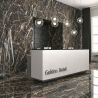 Carrelage sol poli effet marbre Black gold 120x120 cm