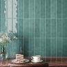 Carrelage mur effet zellige Amani Vert Oasis 7x25 cm