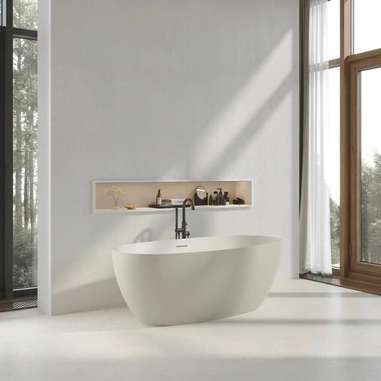 Carrelage sol effet travertin Lycie perle60x60 cm