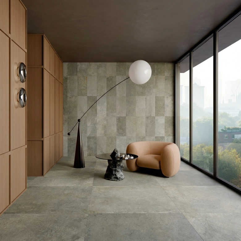 Carrelage sol effet pierre Arezzo gris30x60 cm