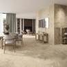 Carrelage sol effet travertin Tivoli beige 100x100 cm
