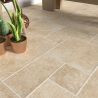 Carrelage sol effet travertin Auvergnat beige 40x60 cm