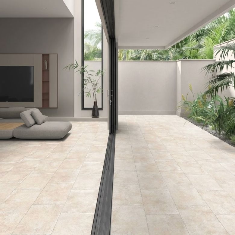 Carrelage sol effet pierre Travertin TravertiNova corda 60x120 cm