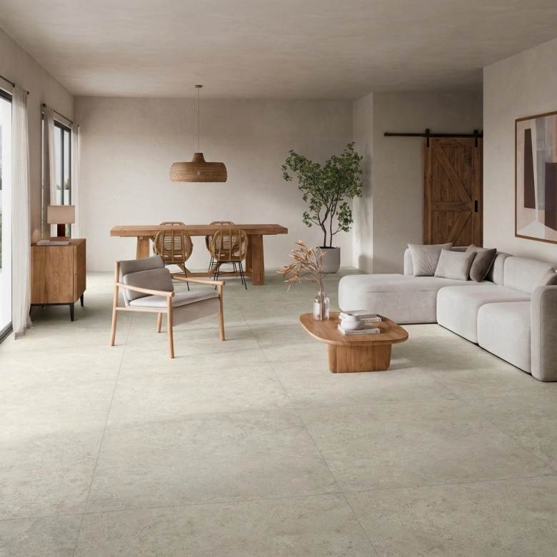 Carrelage sol effet Travertin Sassari naturel 60x120 cm