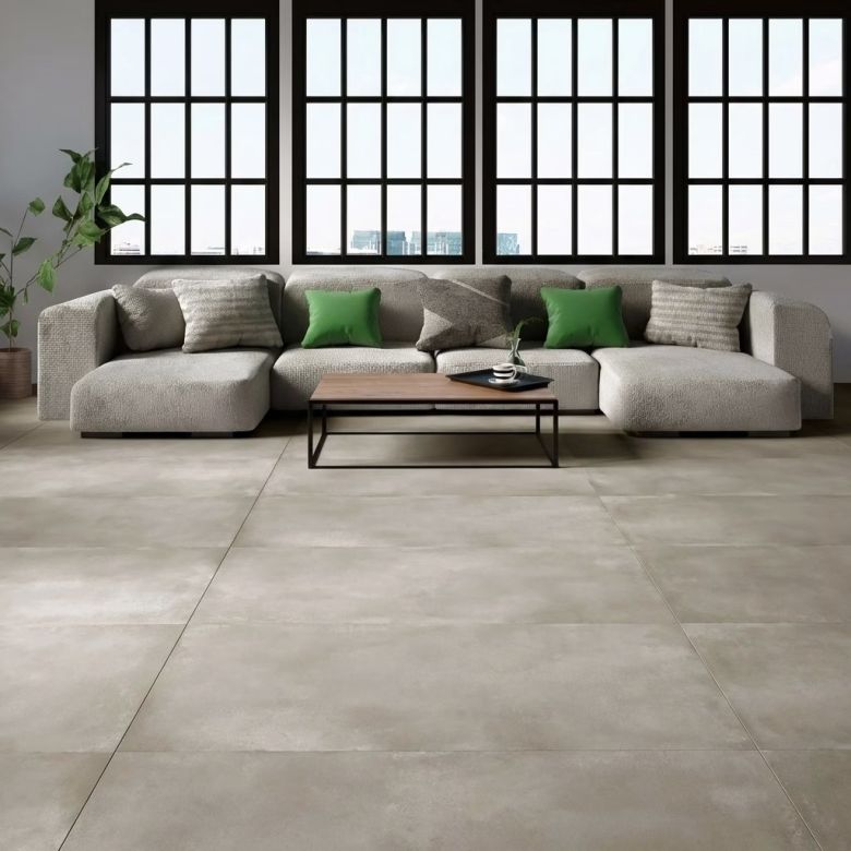 Carrelage sol moderne Brooklyn grège 60x120 cm