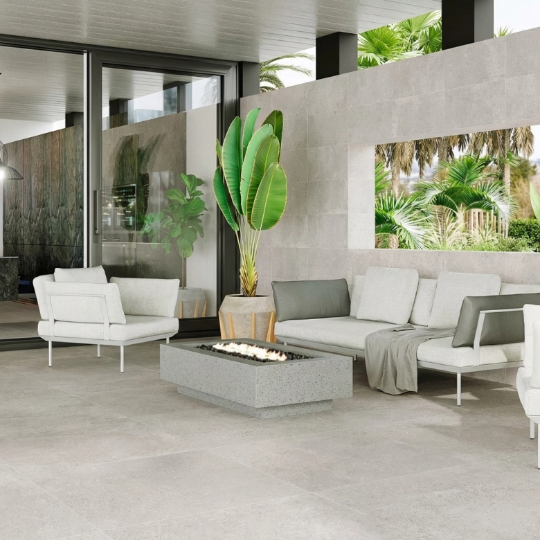 Carrelage sol effet béton Hurrican grey 59,2x59,2 cm