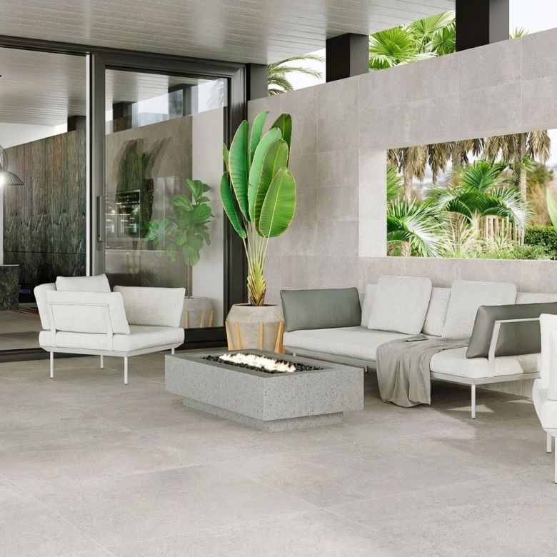 Carrelage sol effet béton Hurrican grey 60x120 cm