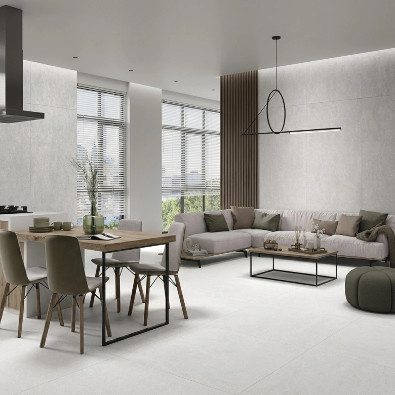 Carrelage sol effet béton Concretum Perle60x120 cm