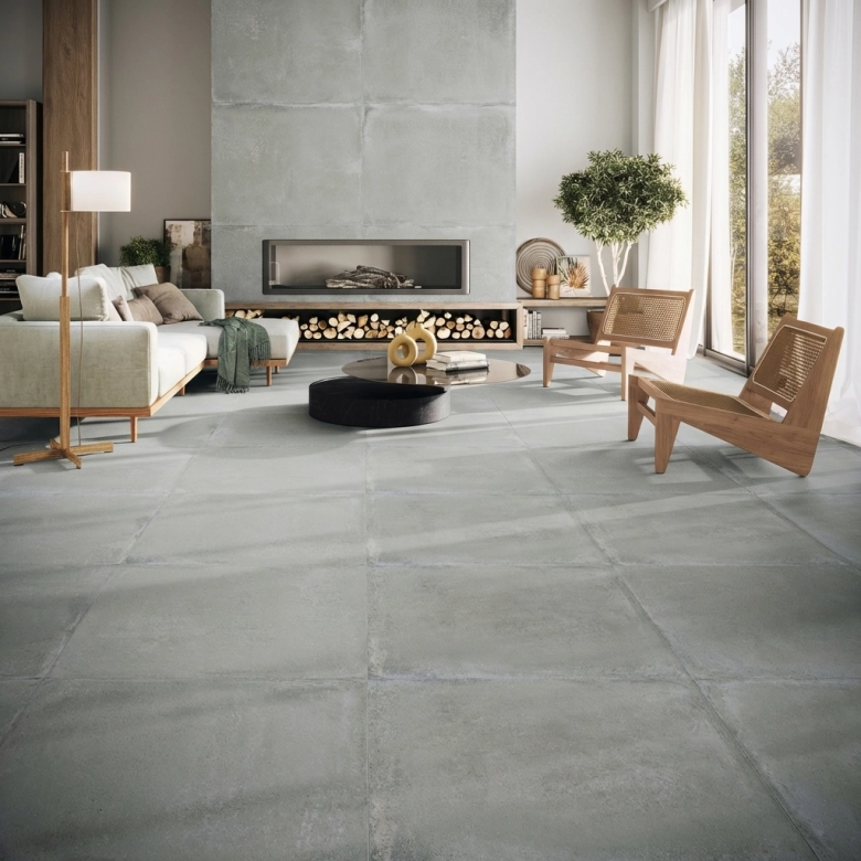 Carrelage sol effet béton Orlando gris60x60 cm