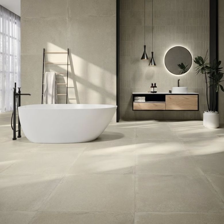 Carrelage sol effet béton Orlando beige75x150 cm