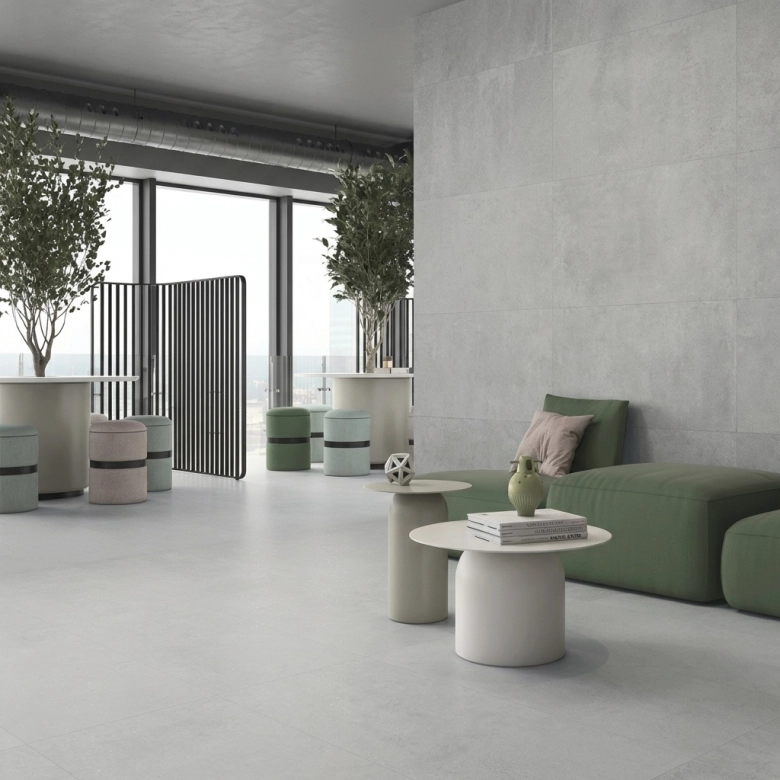 Carrelage sol effet béton Gravi Gris 30x60 cm