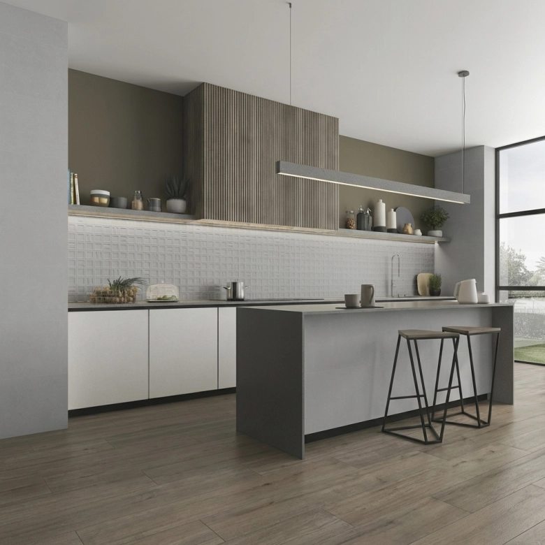 Carrelage sol effet béton Gravi Gris 30x60 cm