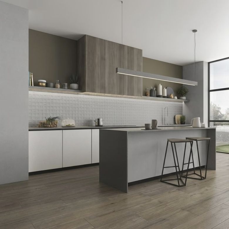 Carrelage sol effet béton Gravi Gris 75x150 cm