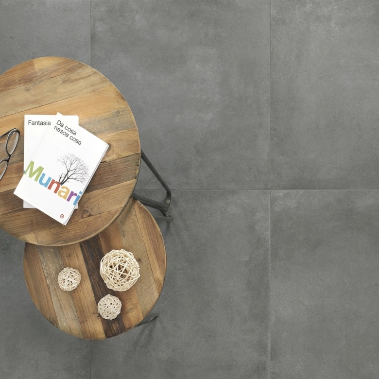 Carrelage sol effet béton Black moon clay 30x60 cm