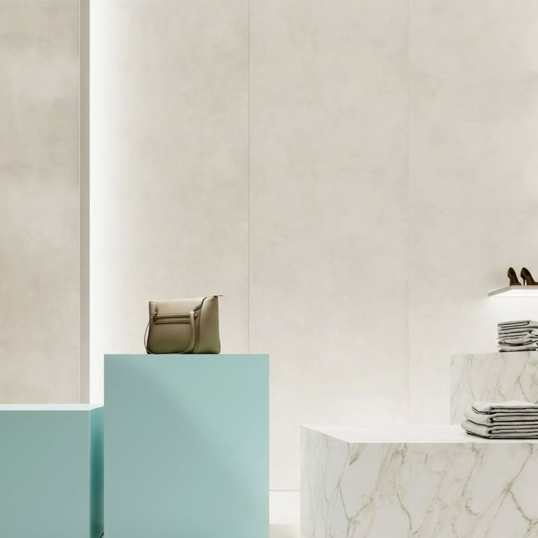 Carrelage sol effet béton Inédit blanc 60x60 cm