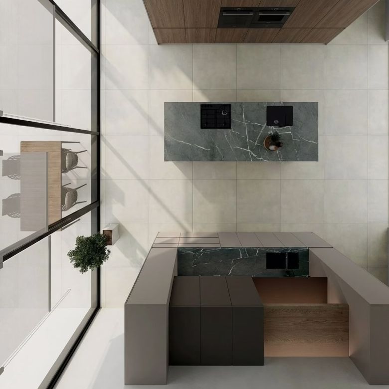 Carrelage sol effet béton Inédit perle 60x60 cm