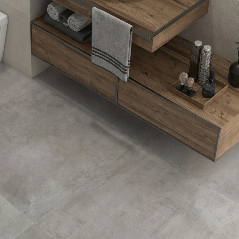 Carrelage sol effet béton Ginza gris cendré 30x60,4 cm