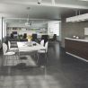 Carrelage sol effet béton Design anthracite 7575 cm